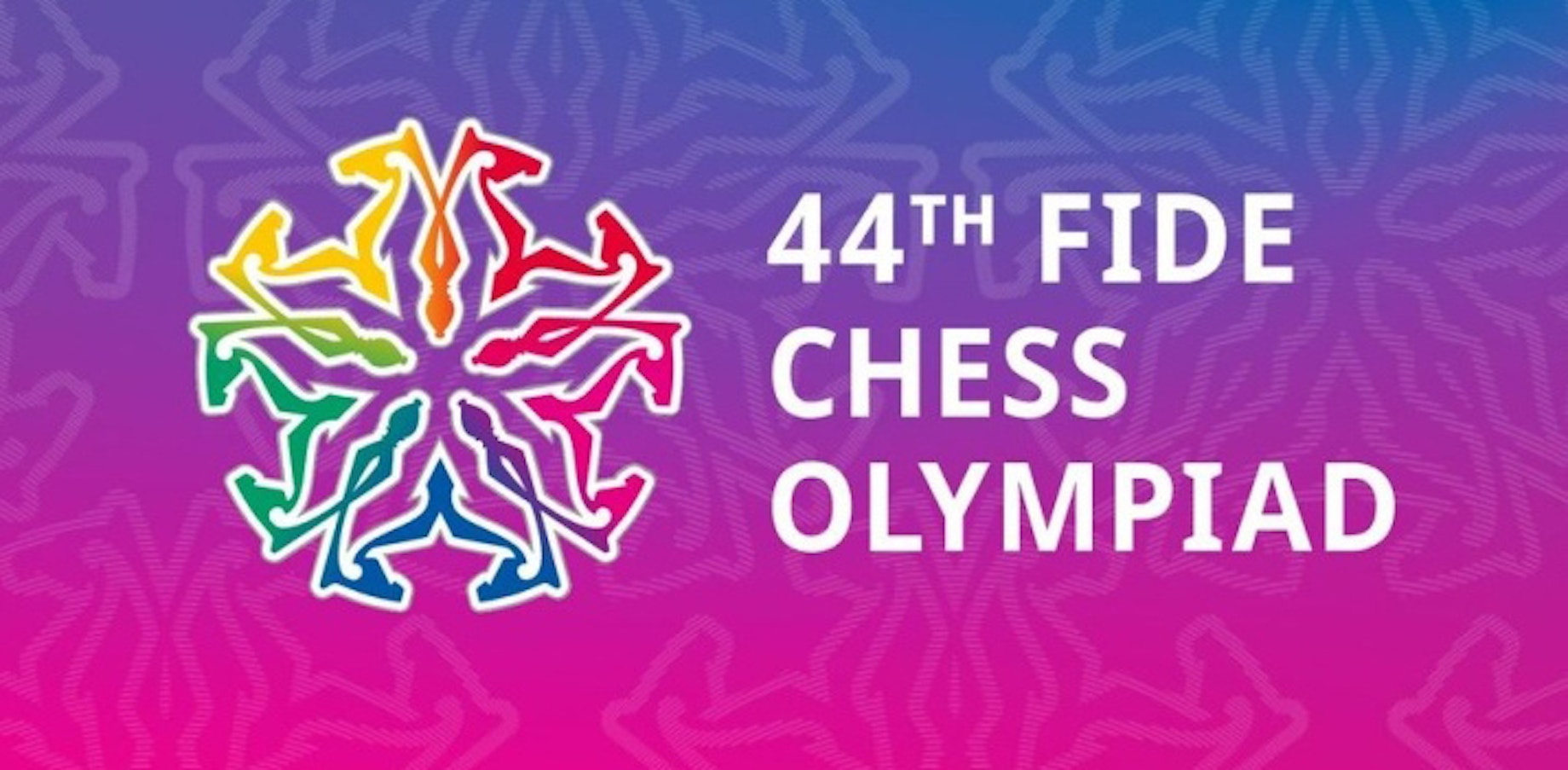 logo of the 44th fide chess olympiad with background