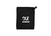 Black drawnstring bag with logo dgt and clossing cord