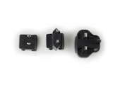 three different connectors with shapes square