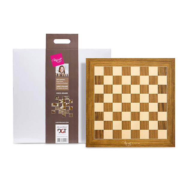 21.6” Judit Polgar DGT wooden chess board
